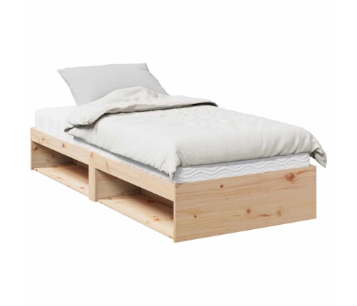 Sofá cama con colchón madera maciza de pino 90x200 cm