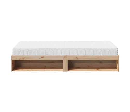 Sofá cama con colchón madera maciza de pino 90x200 cm