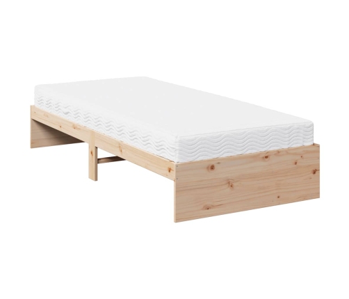 Sofá cama con colchón madera maciza de pino 90x200 cm