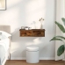 Estante de pared con cajones de madera contrachapada blanco