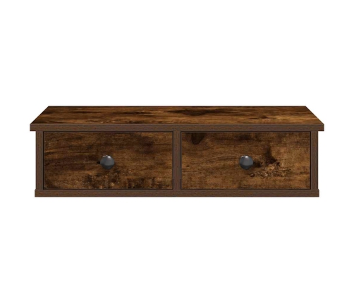 Estante de pared con cajones de madera contrachapada blanco