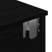 Estante de pared con cajones de madera contrachapada negro