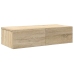 Estante de pared con cajones madera contrachapada roble sonoma