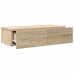 Estante de pared con cajones madera contrachapada roble sonoma