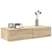 Estante de pared con cajones madera contrachapada roble sonoma