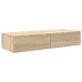 Estante de pared con cajones madera contrachapada roble sonoma