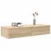 Estante de pared con cajones madera contrachapada roble sonoma