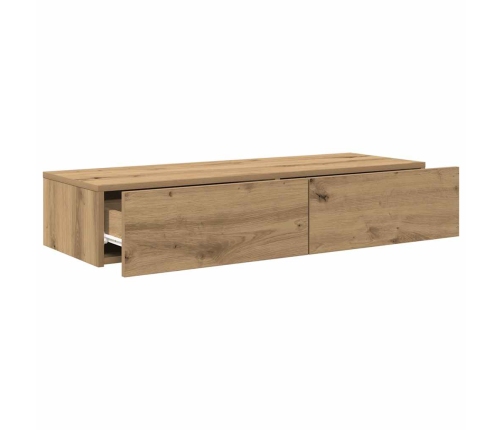 Estantería de pared con cajones madera de contrachapada