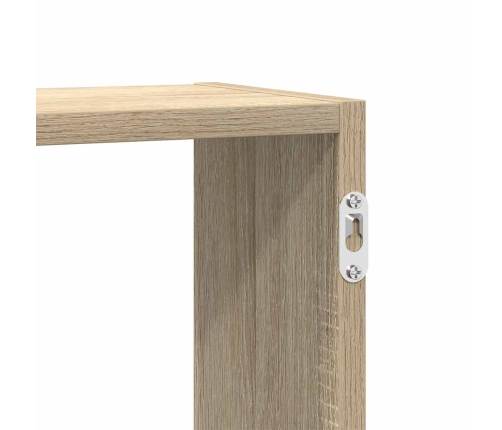 Estante cubo de pared 5 compartimentos madera roble Sonoma