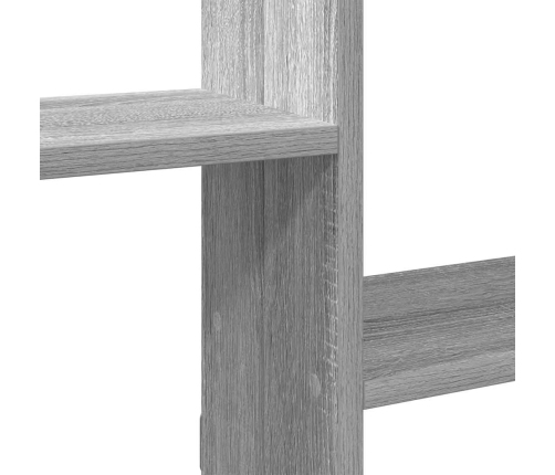 Estante cubo de pared 5 compartimentos madera gris Sonoma