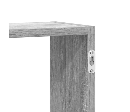 Estante cubo de pared 5 compartimentos madera gris Sonoma