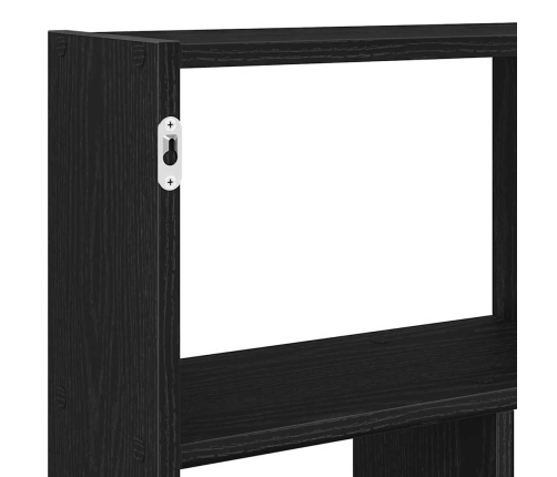 Estante cubo de pared 12 compartimentos madera ingeniería negro