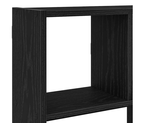 Estante cubo de pared 12 compartimentos madera ingeniería negro