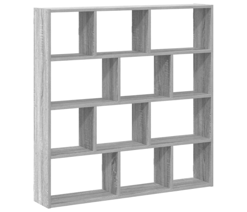 Estante cubo de pared 12 compartimentos madera gris sonoma