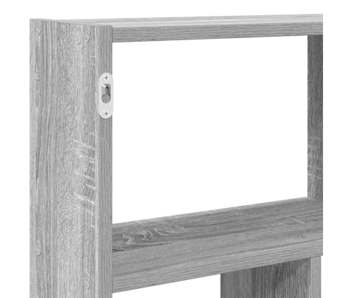 Estante cubo de pared 12 compartimentos madera gris sonoma