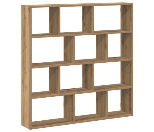 Estante cubo de pared 12 compartimentos madera roble artisan