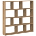 Estante cubo de pared 12 compartimentos madera roble artisan