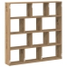 Estante cubo de pared 12 compartimentos madera roble artisan