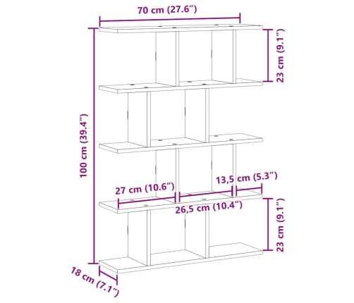 Estante cubo pared 12 compartimentos madera ingeniería blanco