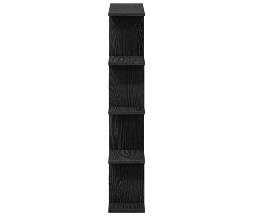 Estante cubo de pared 12 compartimentos madera ingeniería negro