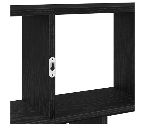 Estante cubo de pared 12 compartimentos madera ingeniería negro