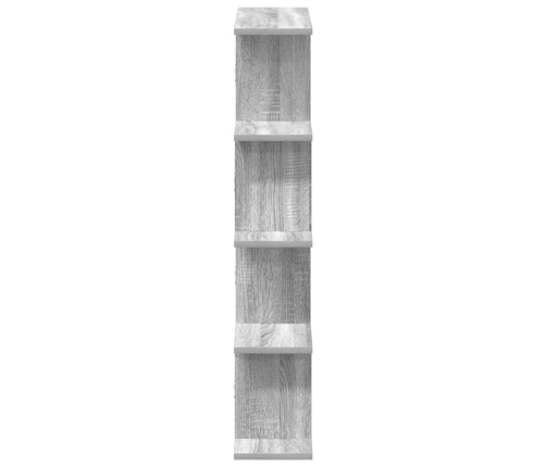 Estante cubo de pared 12 compartimentos madera gris sonoma