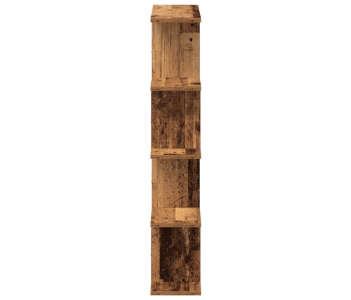 Estante cubo de pared 12 compartimentos madera envejecida