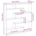 Estante cubo de pared 7 compartimentos madera ingeniería blanco