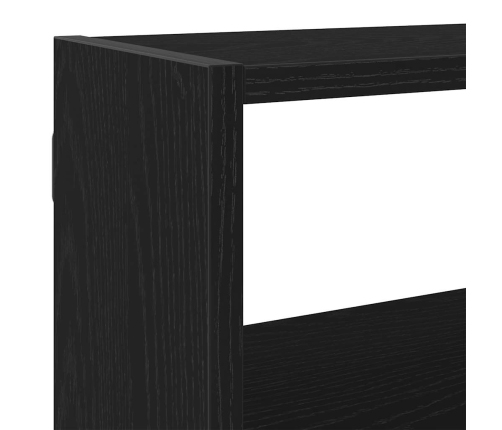 Estante cubo de pared 7 compartimentos madera ingeniería negro