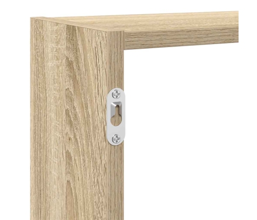 Estante cubo de pared 7 compartimentos madera roble Sonoma