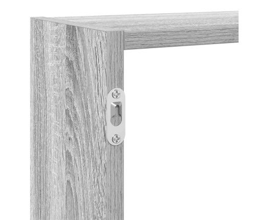 Estante cubo de pared 7 compartimentos madera gris Sonoma