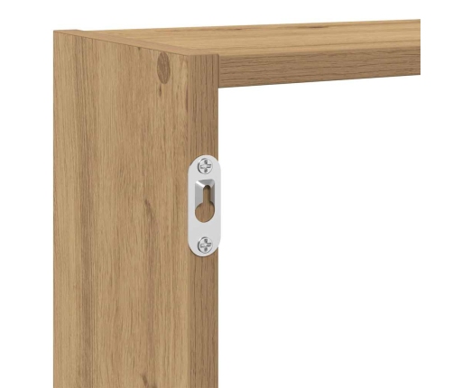 Estante cubo de pared 7 compartimentos madera roble artisan