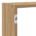 Estante cubo de pared 7 compartimentos madera roble artisan