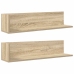 Estantes pared 2 uds madera roble Sonoma 75x16,5x16,5 cm