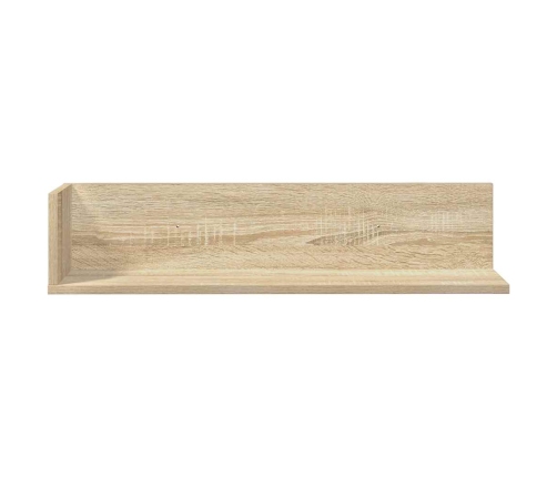 Estantes pared 2 uds madera roble Sonoma 75x16,5x16,5 cm