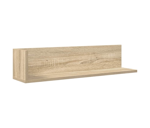 Estantes pared 2 uds madera roble Sonoma 75x16,5x16,5 cm