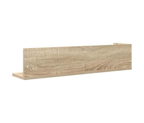 Estantes pared 2 uds madera roble Sonoma 75x16,5x16,5 cm