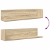 Estantes pared 2 uds madera roble Sonoma 75x16,5x16,5 cm