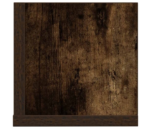 Estantes de pared 2 uds madera roble ahumado 75x16,5x16,5 cm