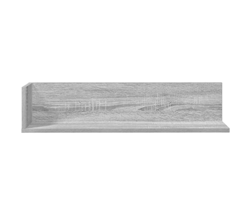 Estantes de pared 2 uds madera gris Sonoma 75x16,5x16,5 cm