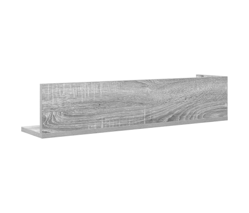 Estantes de pared 2 uds madera gris Sonoma 75x16,5x16,5 cm