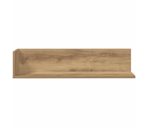 Estantes de pared 2 uds madera roble artisan 75x16,5x16,5 cm