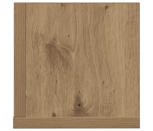 Estantes de pared 2 uds madera roble artisan 75x16,5x16,5 cm