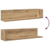 Estantes de pared 2 uds madera roble artisan 75x16,5x16,5 cm