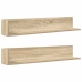 Estantes pared 2 uds madera roble Sonoma 100x16,5x16,5 cm