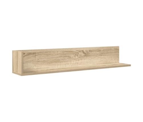 Estantes pared 2 uds madera roble Sonoma 100x16,5x16,5 cm