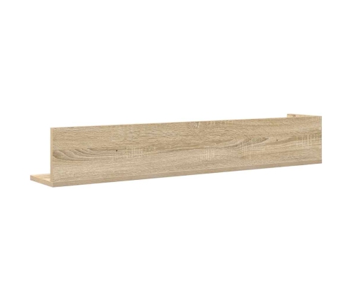 Estantes pared 2 uds madera roble Sonoma 100x16,5x16,5 cm