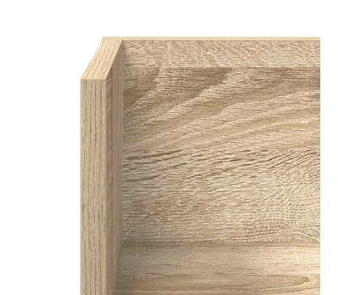 Estantes pared 2 uds madera roble Sonoma 100x16,5x16,5 cm