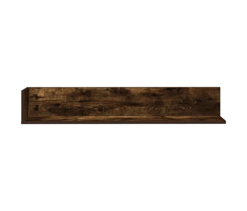 Estantes de pared 2 uds madera roble ahumado 100x16,5x16,5 cm