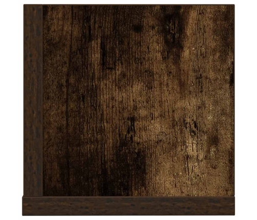 Estantes de pared 2 uds madera roble ahumado 100x16,5x16,5 cm